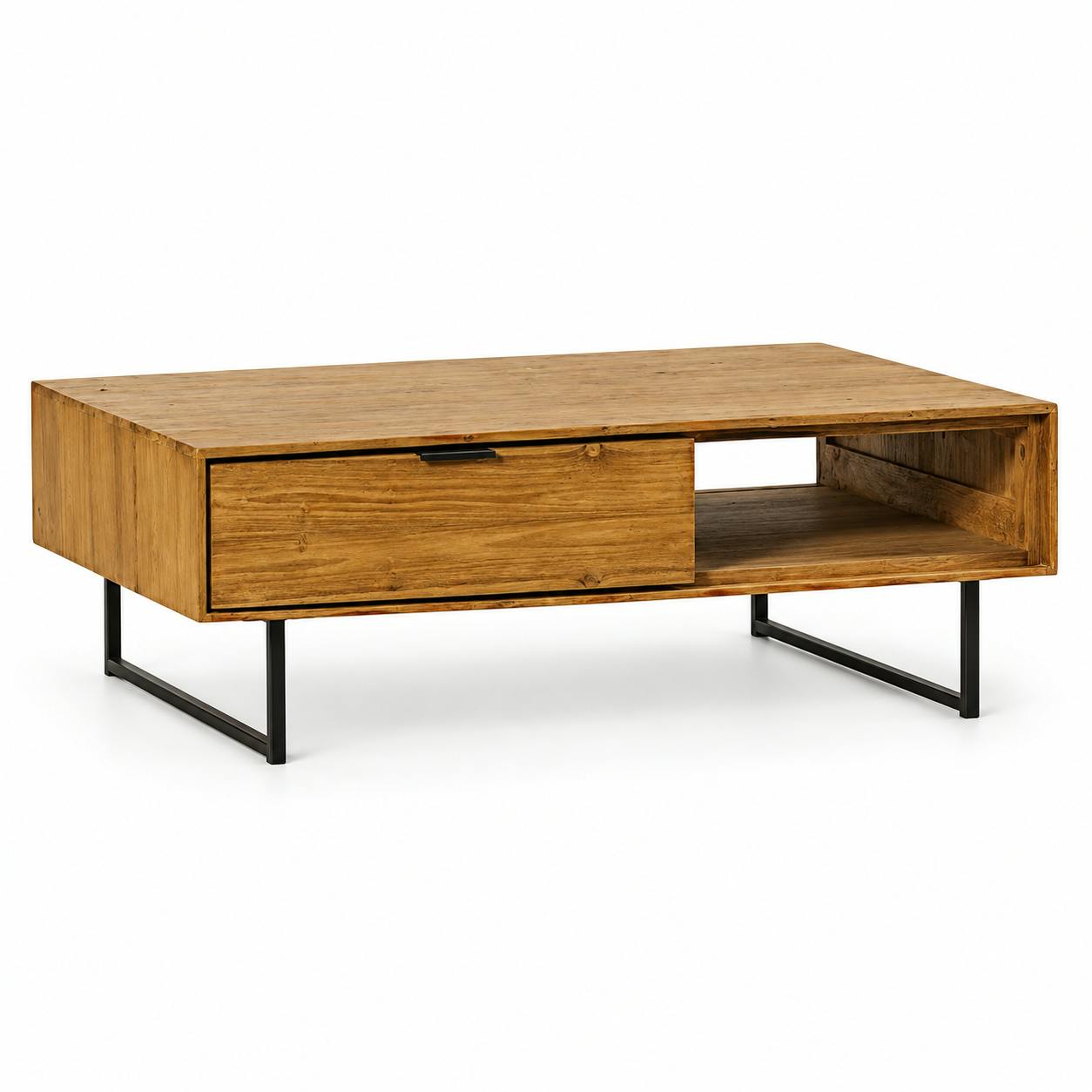 Table basse avec rangement en bois de teck recyclé DEPOK, PIER IMPORT