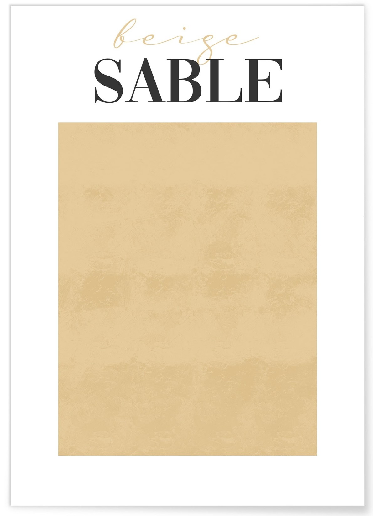 Affiche Beige Sable, L'AFFICHERIE