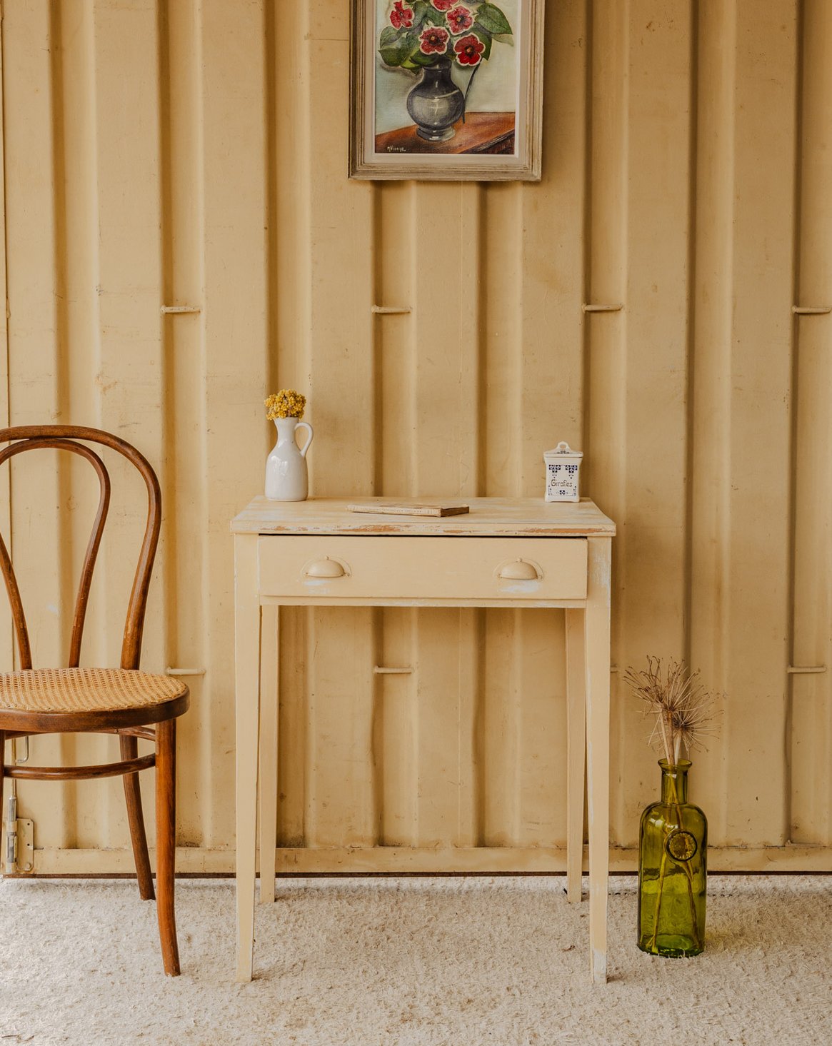 Console en bois beige Francine N°1577 - Bon état, DEBONGOUT
