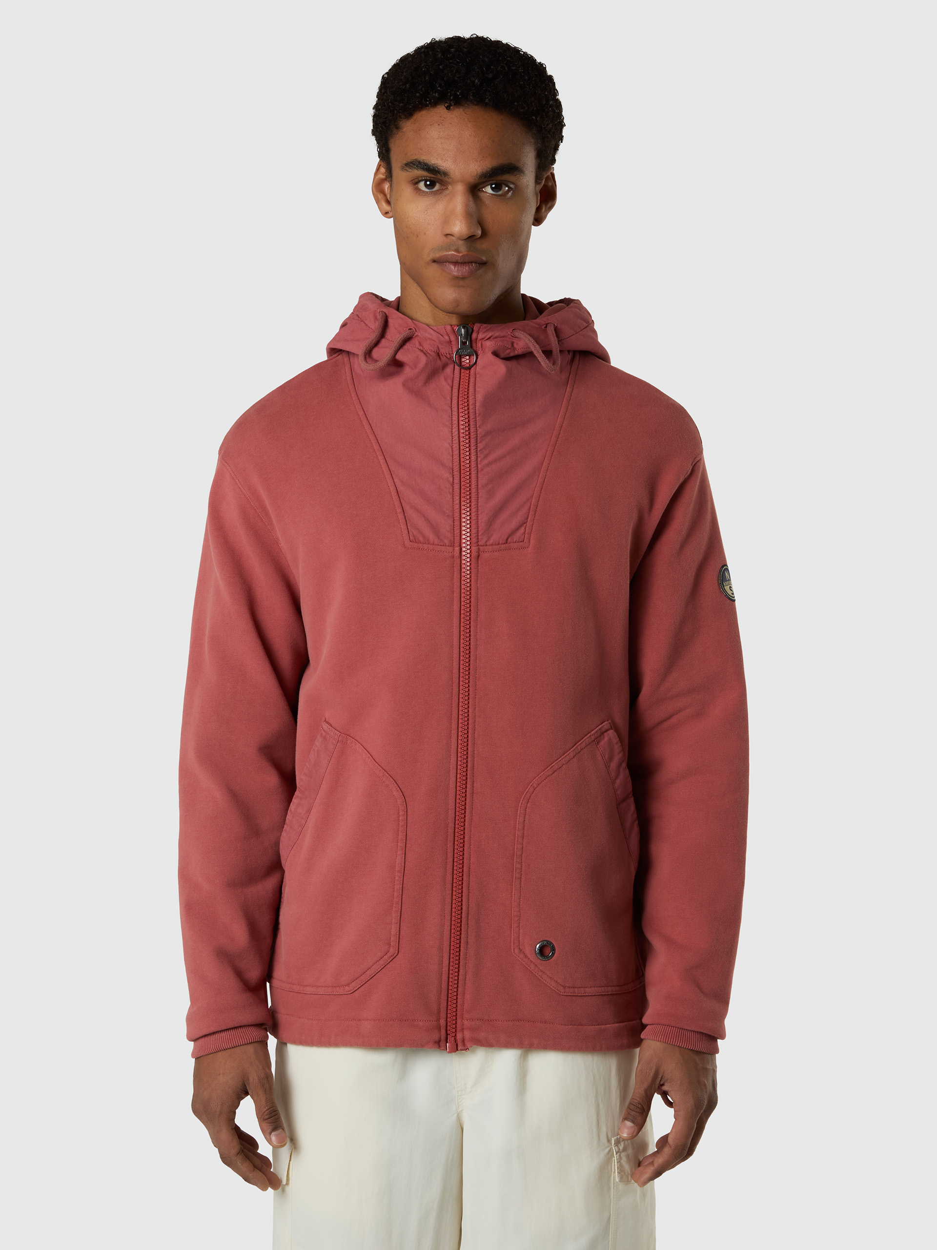 Sweat à capuche à fermeture zippée complète des archives, NORTH SAILS