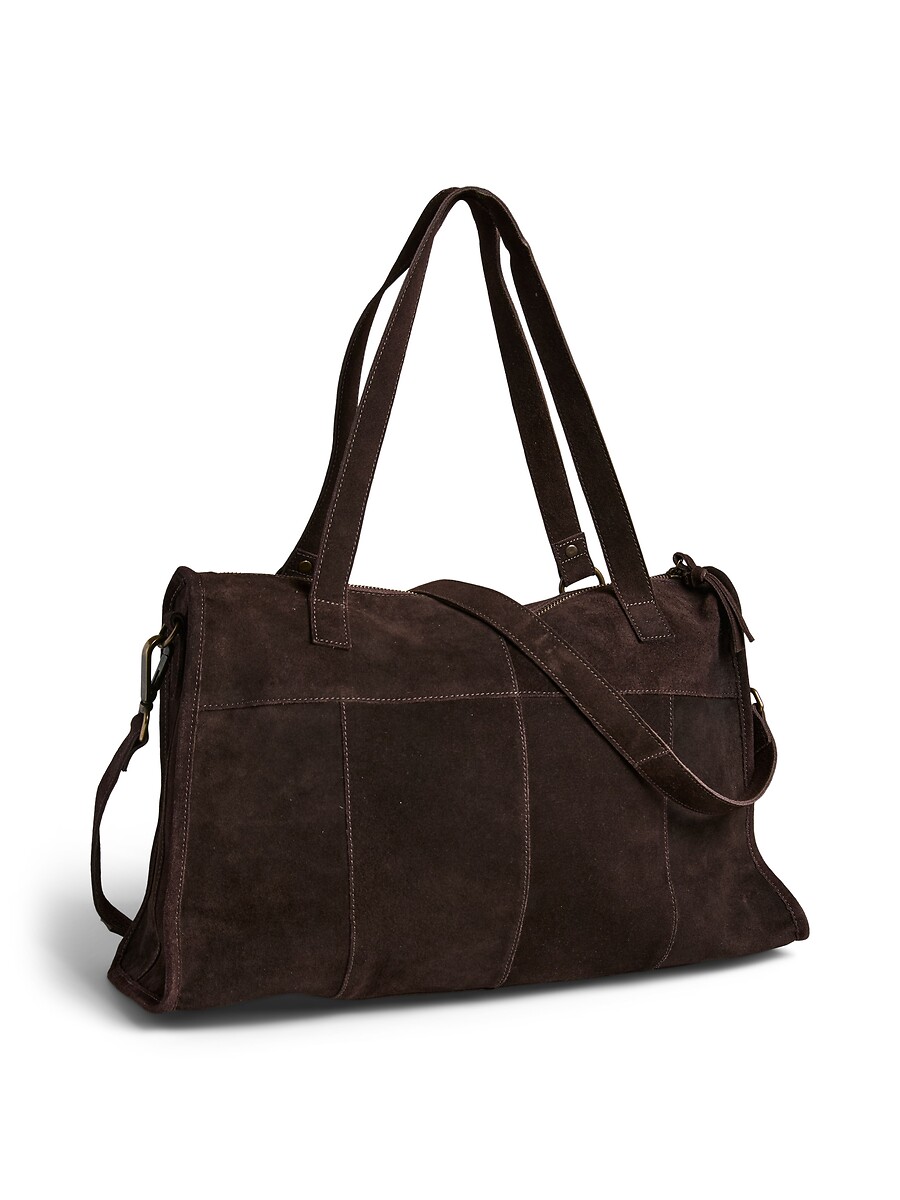 Shopping bag grande in pelle scamosciata, Lula, PIECES