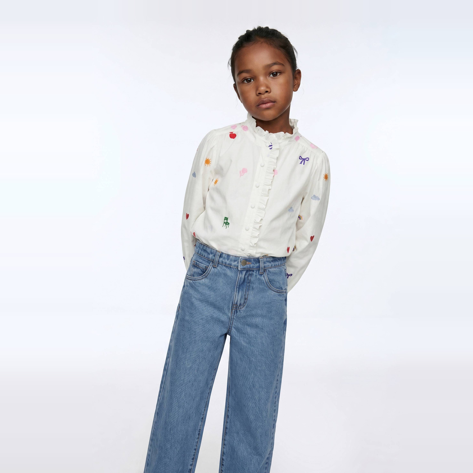 Blouse brodée, MONOPRIX