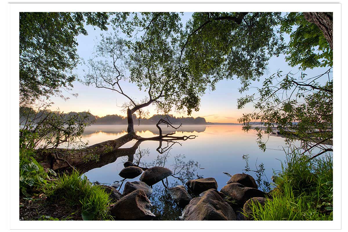 Affiche bord de lac, HEXOA