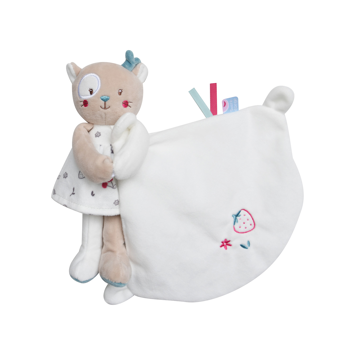 Doudou mouchoir xl chat velours doux, SUCRE D'ORGE