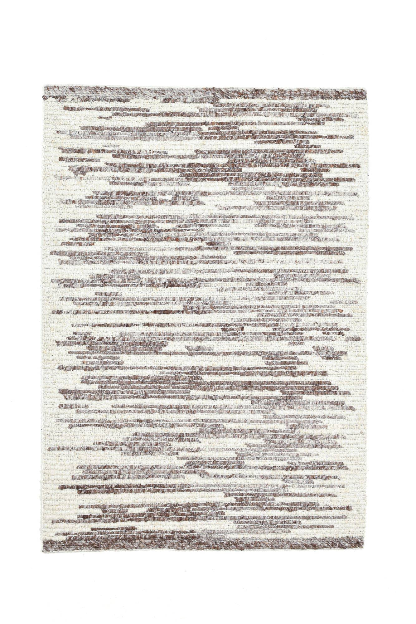 Tapis tissé main en laine à rayures - ORIAN, THEKO