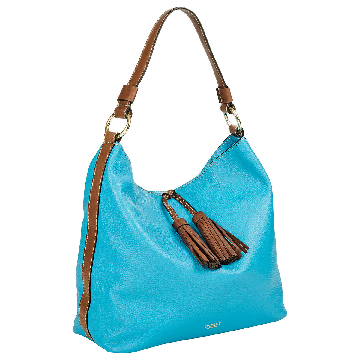 Savanna leather hobo bag , teal, Osprey London | La Redoute