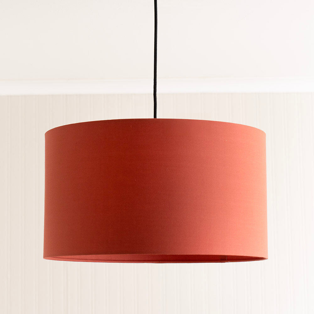 45cm Rachelle Rust Red Fabric Shade, SO'HOME