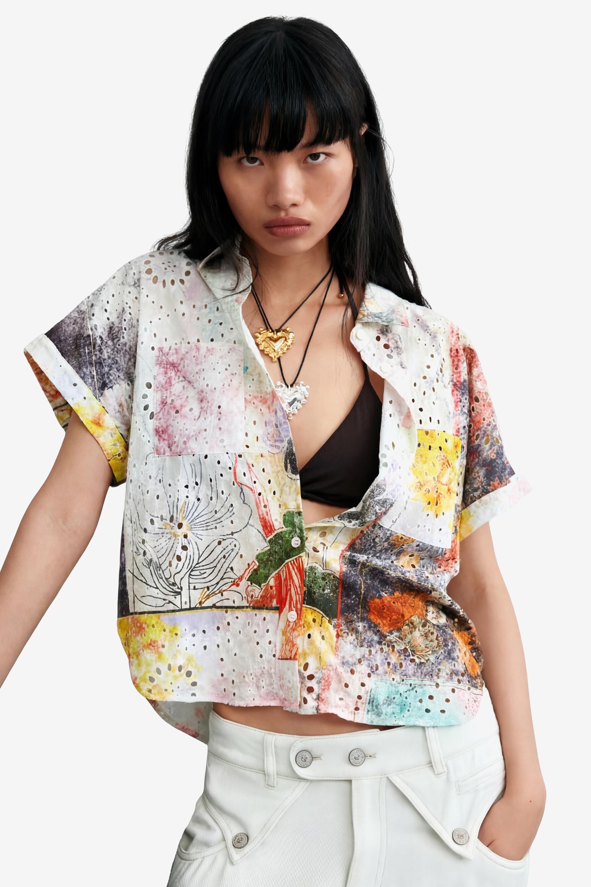 Chemise à manches courtes 100 % coton, DESIGUAL