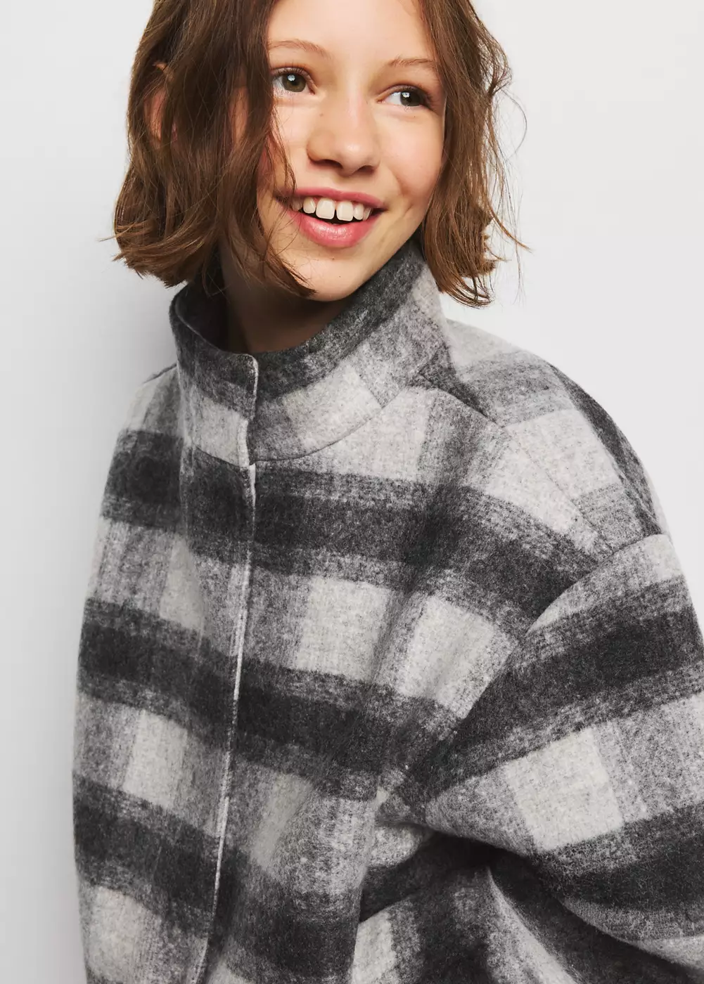 Veste bomber carreaux, MANGO KIDS
