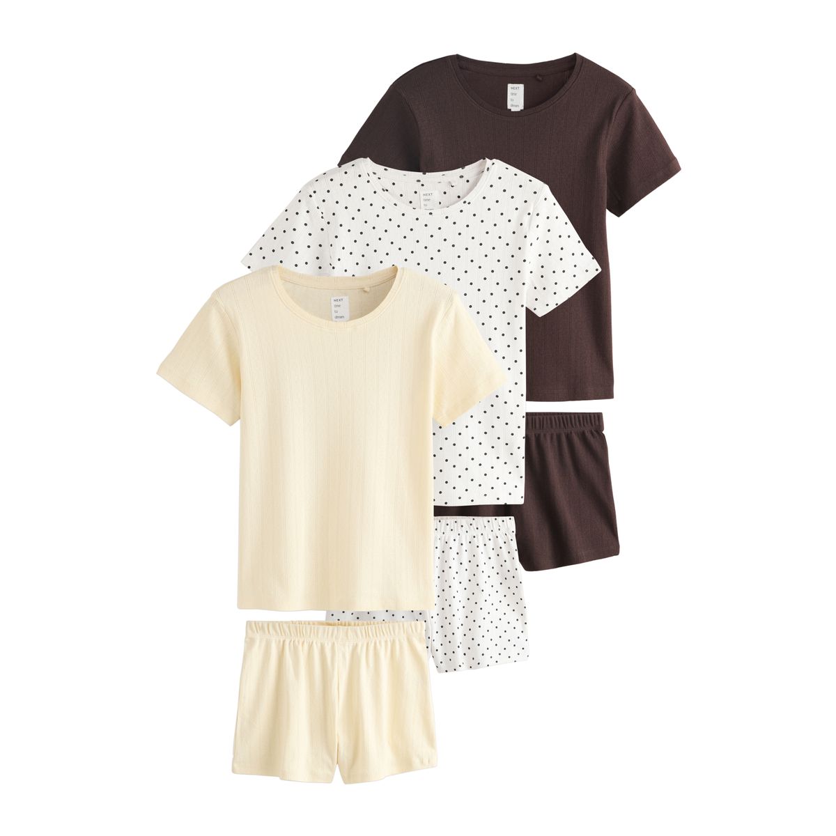 Pyjama short en pointelle, lot de 3, NEXT