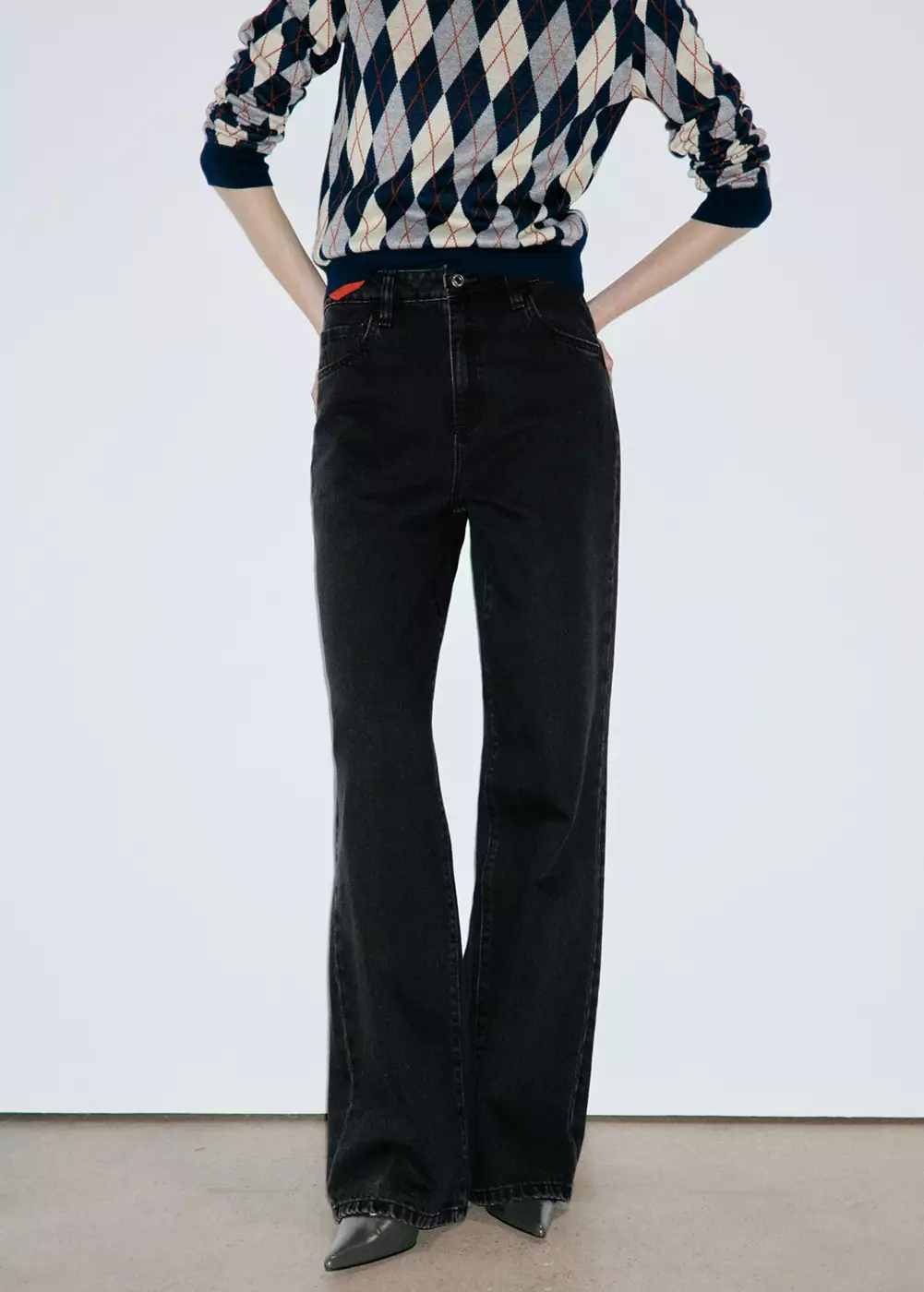 Jean Danila large taille haute, MANGO