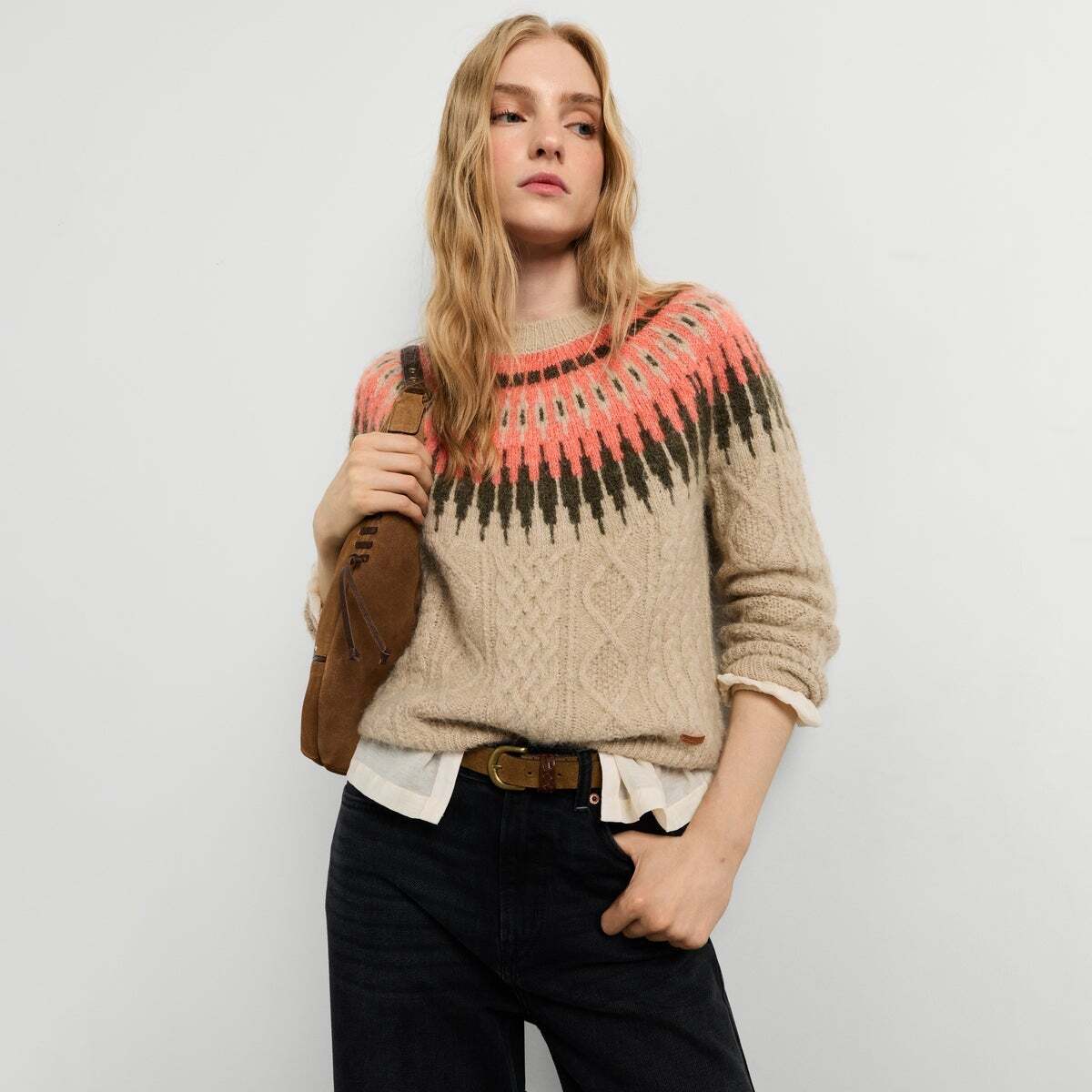Pull Torsadé Fairisle, PEPE JEANS