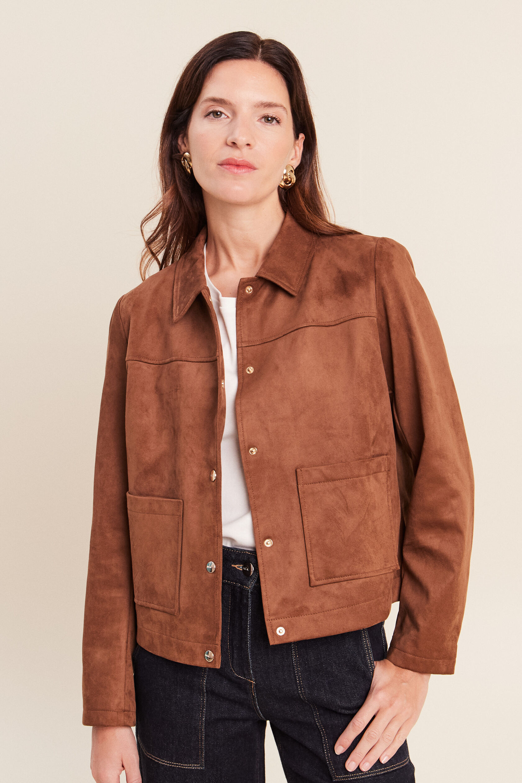 Veste courte droite doublée bas resserré, BREAL