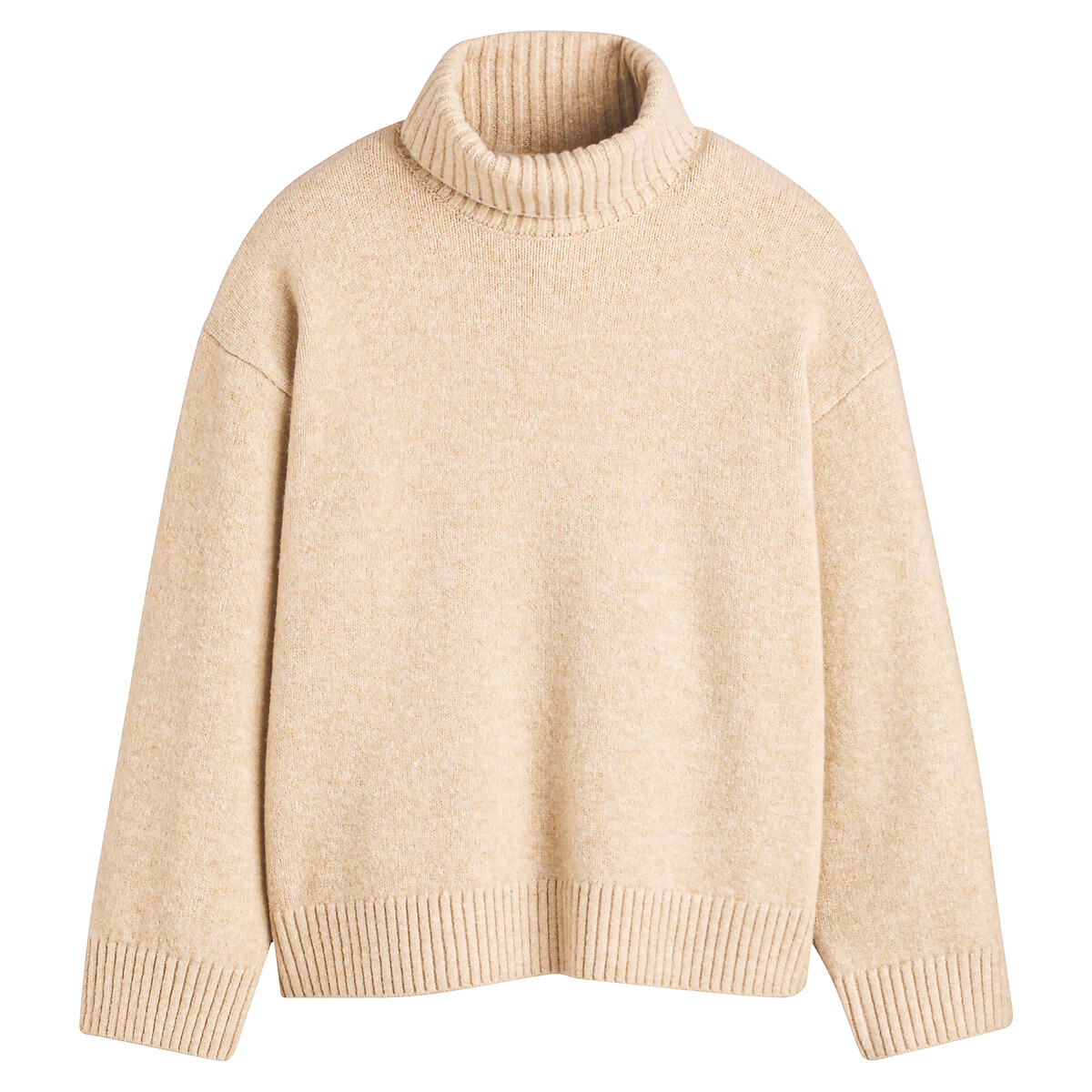Brushed Knit Turtleneck Jumper, LA REDOUTE COLLECTIONS