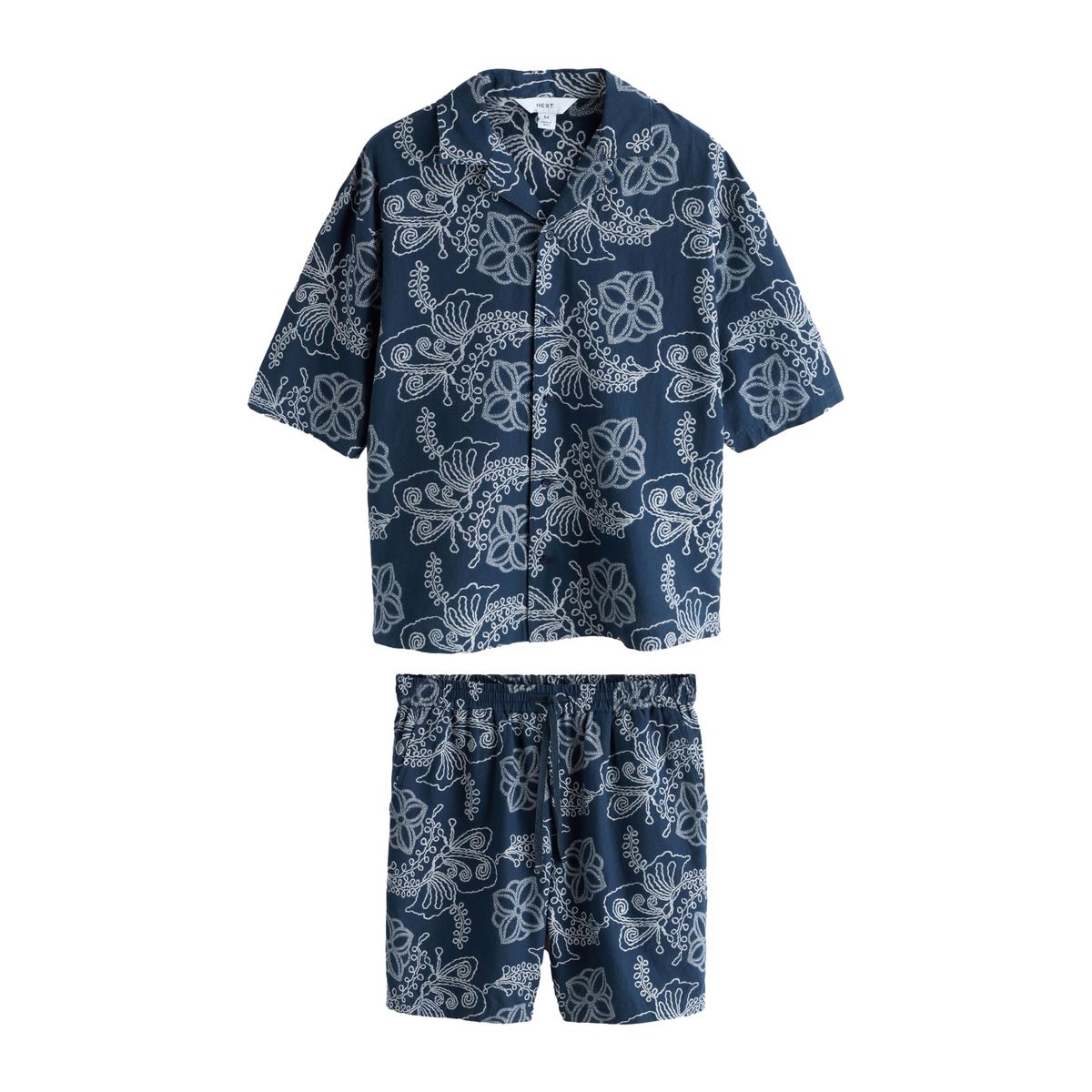 Pyjama à manches courtes et motif jacquard, NEXT