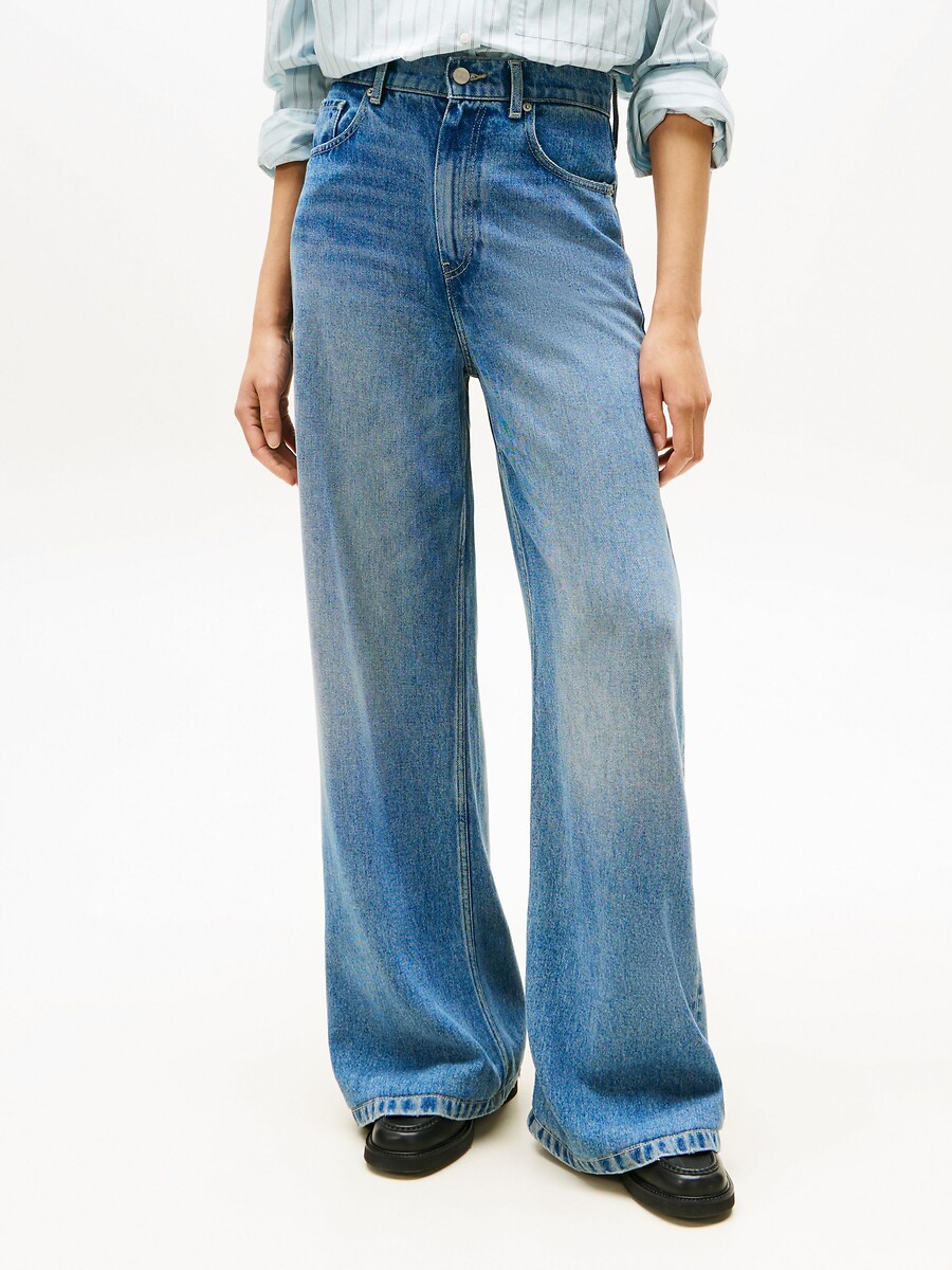 Wide Leg High Waist Jeans in Lyocell Denim, TOMMY HILFIGER