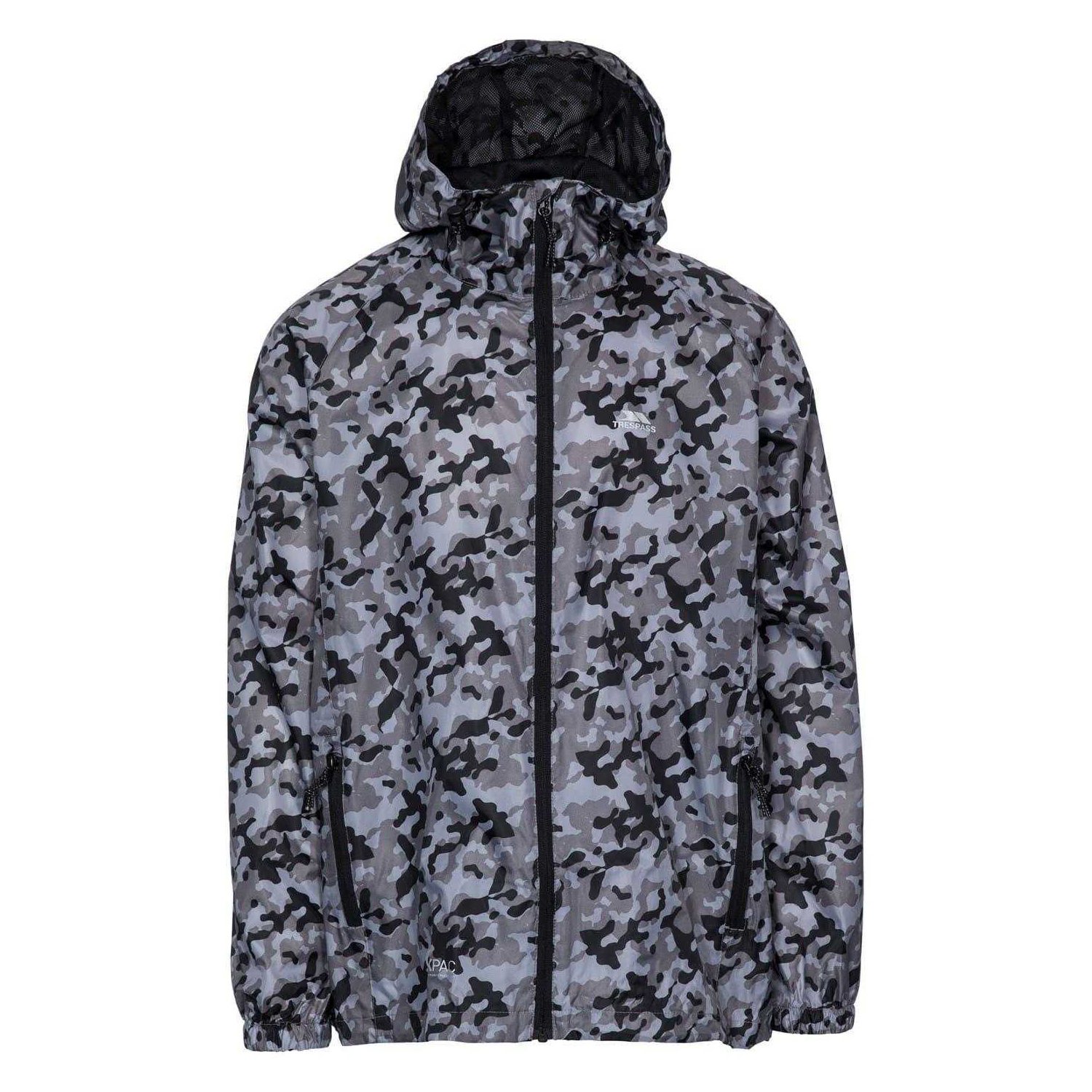 Veste imperméable pliable à capuche motif/style camouflage QIKPAC, TRESPASS