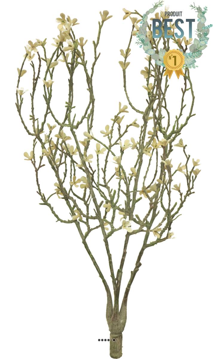 Jasmin artificiel en branche, 4 ramures, H, ARTIFICIELLES