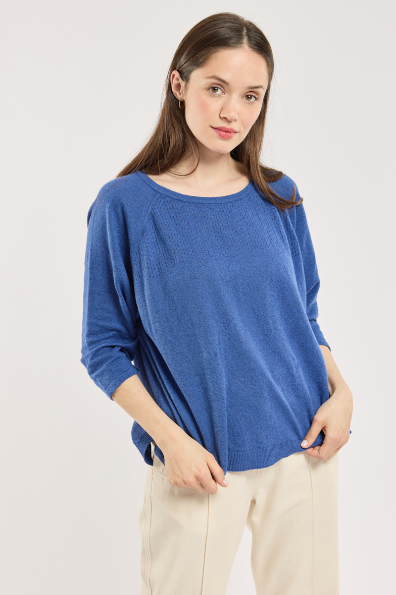 Pull léger Rosie en lin et coton, TERRE & MER