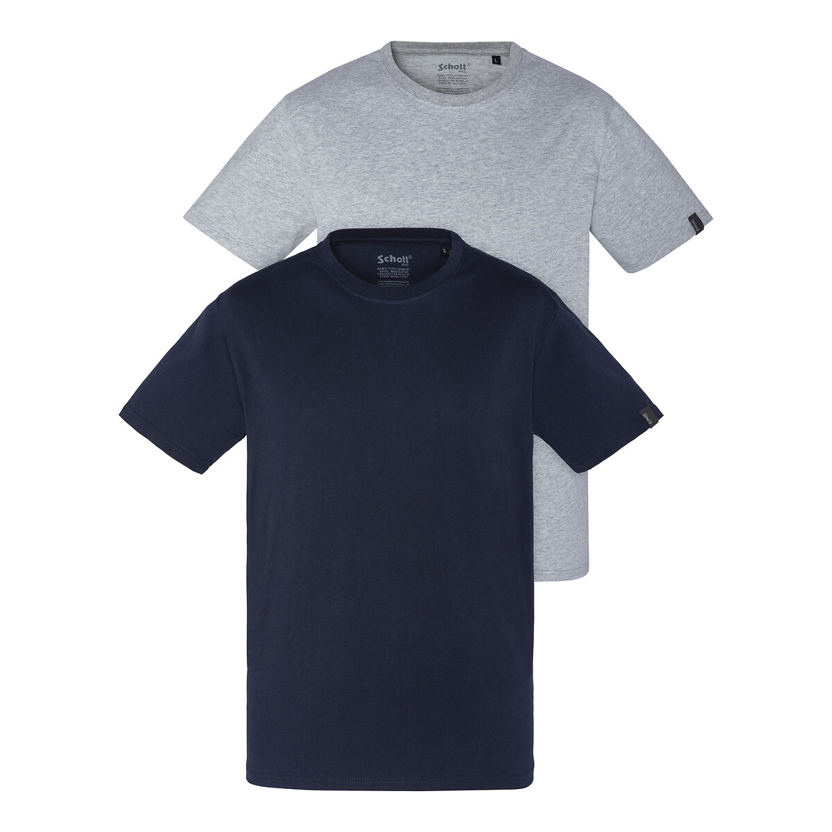 Pack of 2 T-Shirts in Cotton with Crew Neck