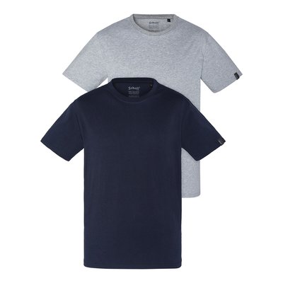 Pack of 2 T-Shirts in Cotton with Crew Neck SCHOTT