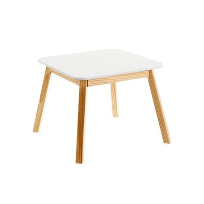 Bureau table enfant bois et blanc - 55x55x45cm WADIGA