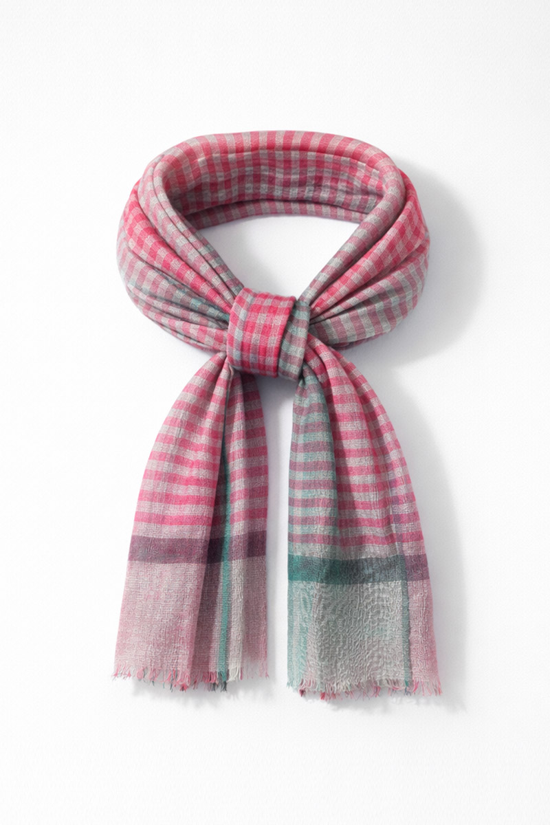 Foulard rayé en lin et coton, ARMOR-LUX