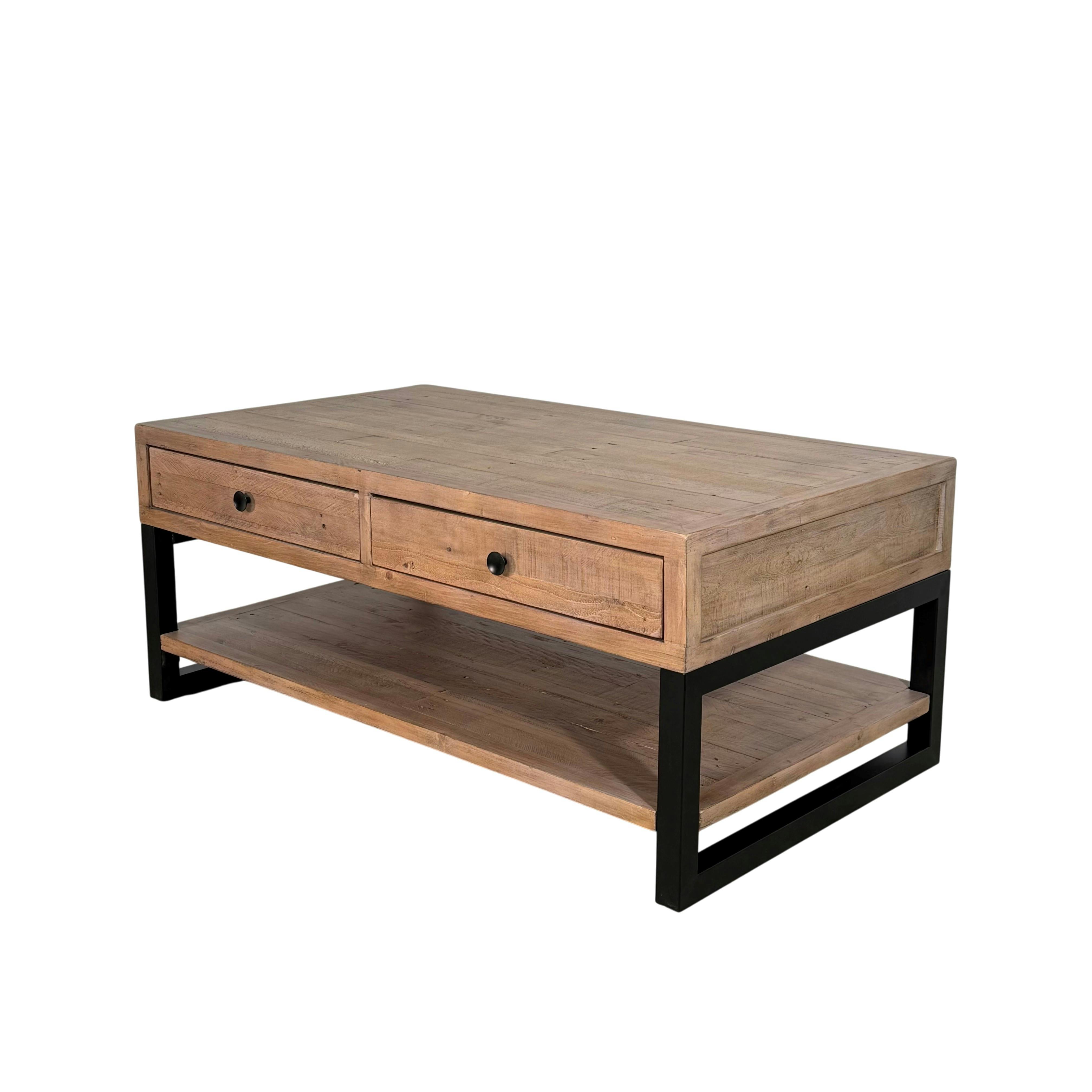 Table basse campagne industrielle bois et métal AUCKLAND, PIER IMPORT