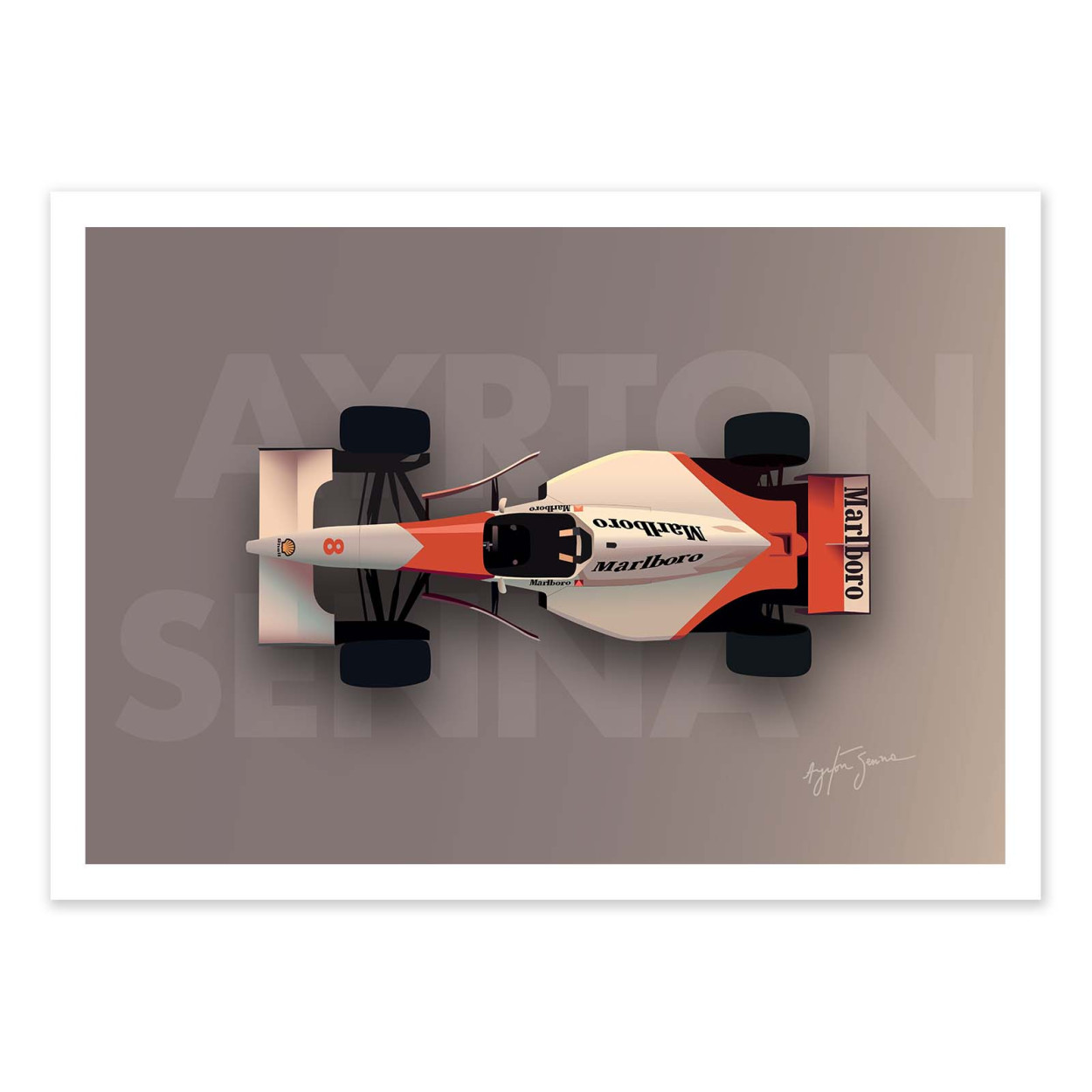 Affiche d'art - Ayrton Senna - Artmoric, WALL EDITIONS
