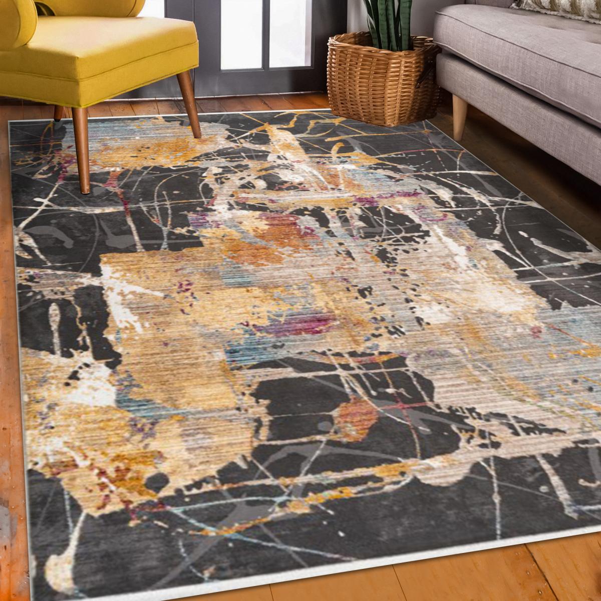 Tapis salon et chambre tissé motif abstrait ARTI 3, UN AMOUR DE TAPIS