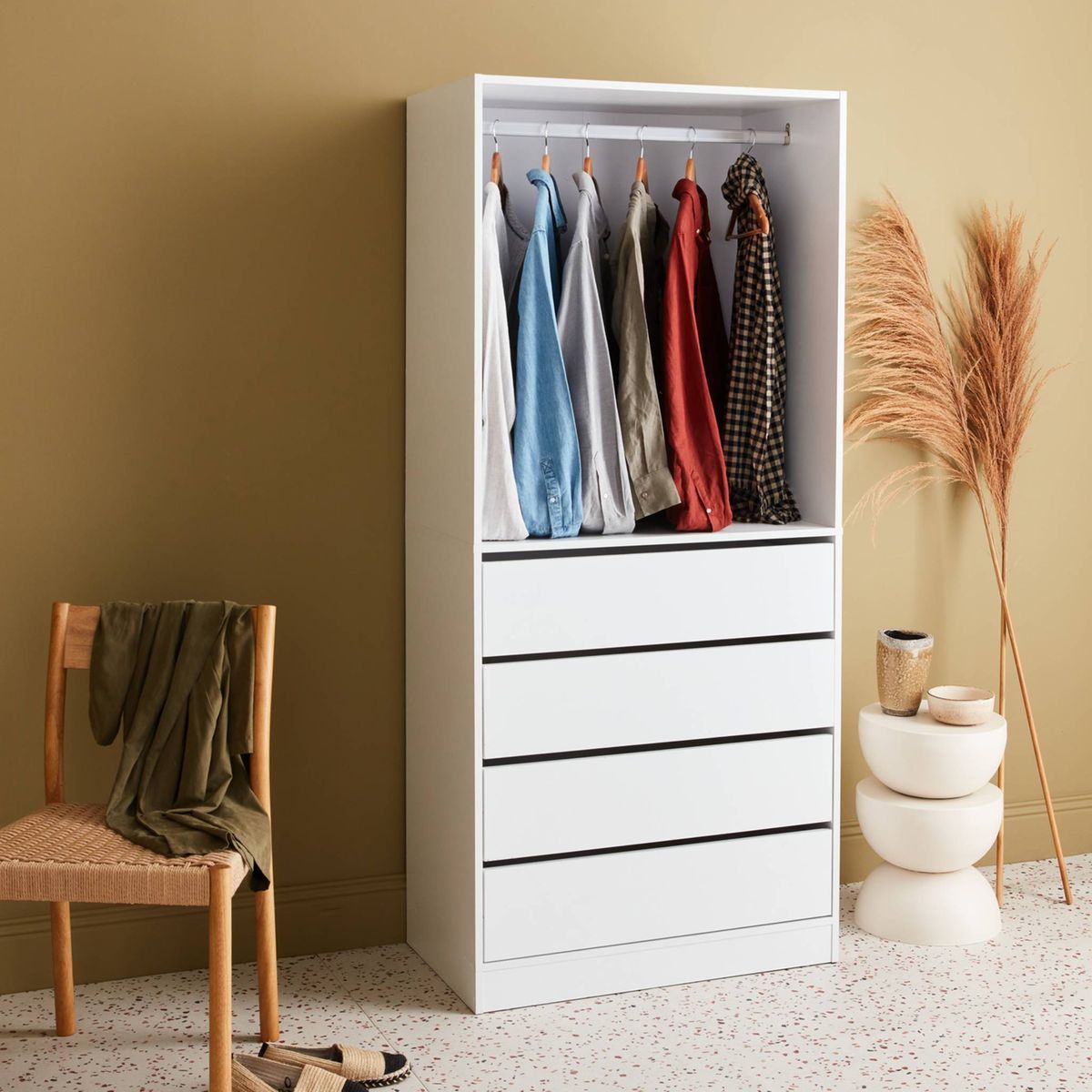 1 Penderie Armoire Boîte De Rangement , Quatre Compartiments Et Huit  Compartiments , Amovible Cloisons , Penderie Organisateur De Tiroir , Sous- vêtement Culotte Chaussettes Compartiment Boîte De Rangement, Mode en  ligne