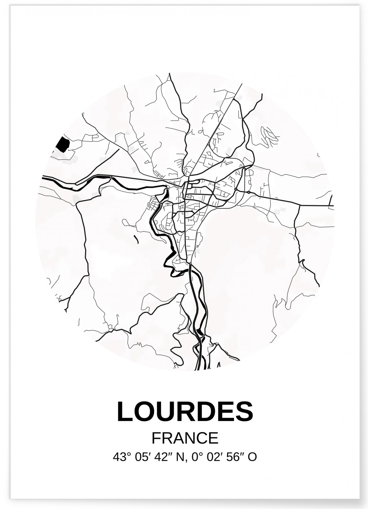 Affiche Carte Lourdes, L'AFFICHERIE