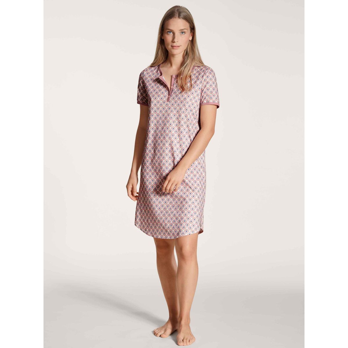 Chemise de nuit longueur 95cm lovely nights bourgeon de rose