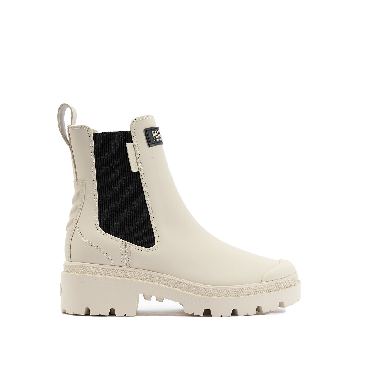 Pallabase army chelsea boots in leather beige Palladium La Redoute