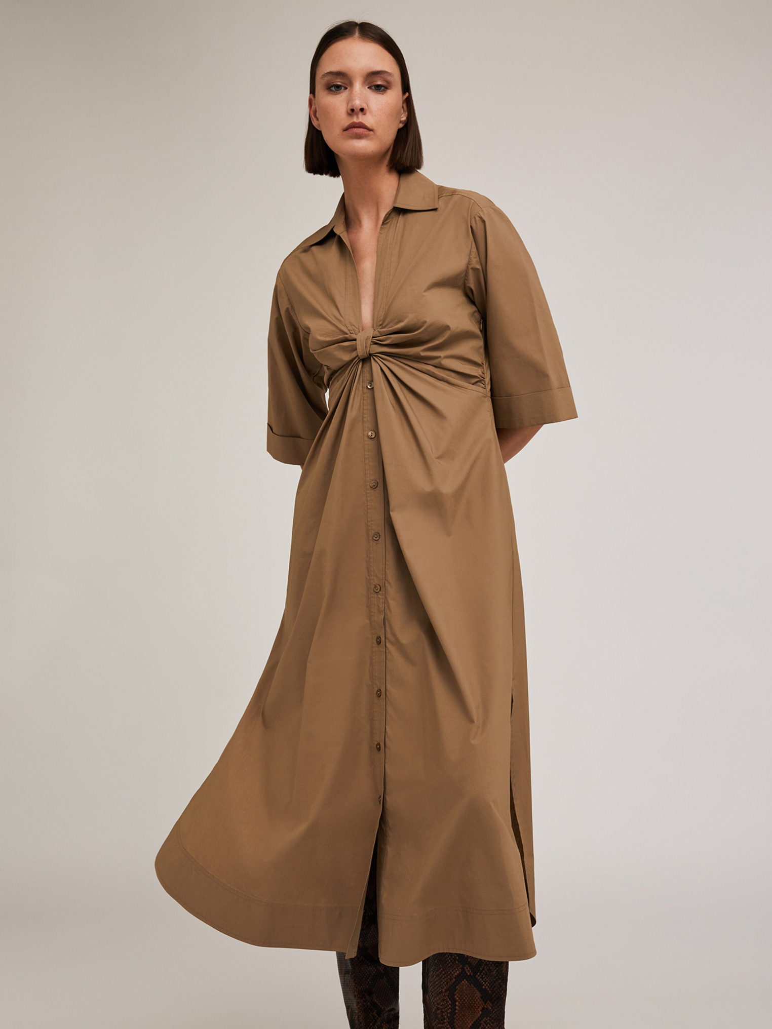 Robe chemise avec noeud, MOTIVI
