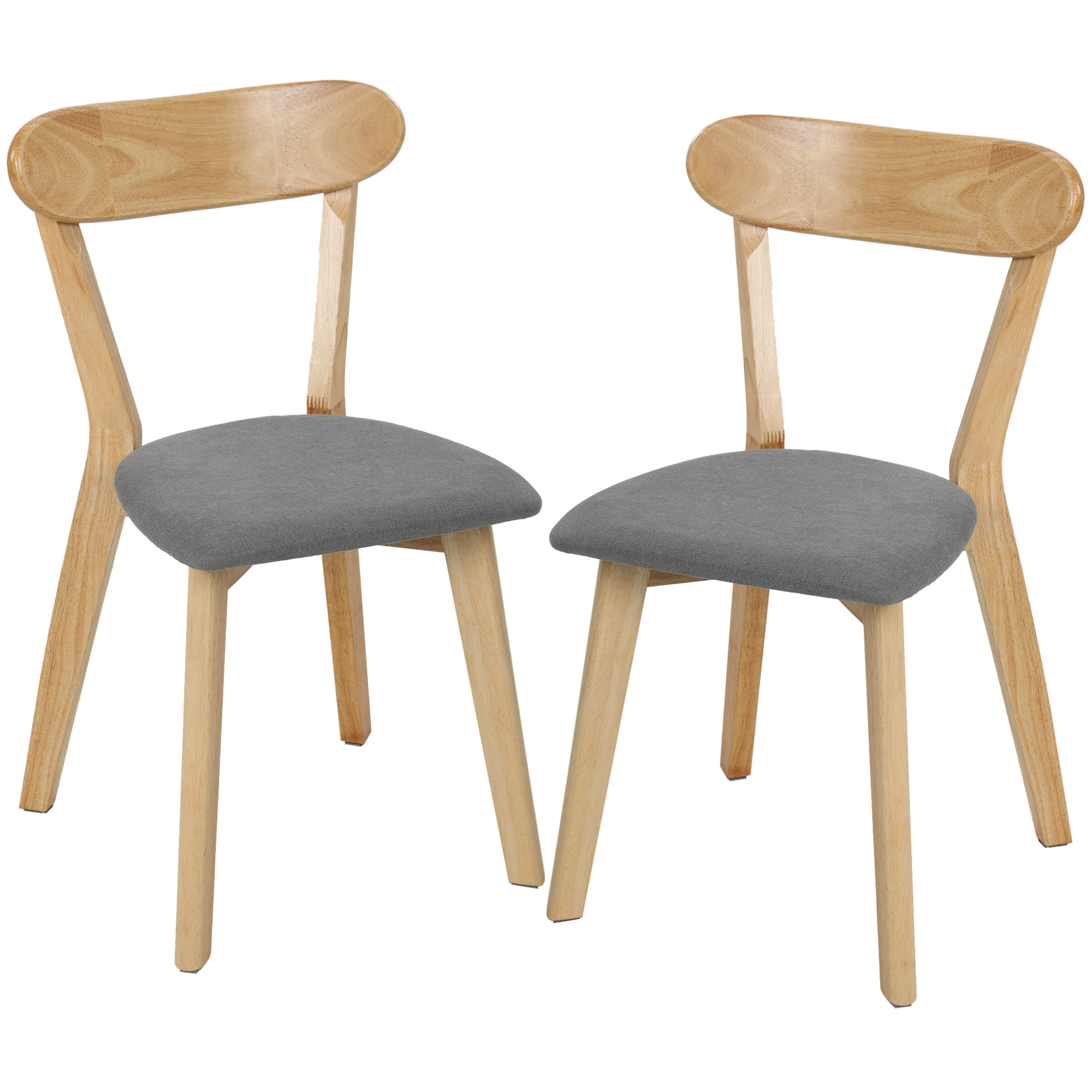 Chaise de salle à manger Tissu effet lin (100, HOMCOM