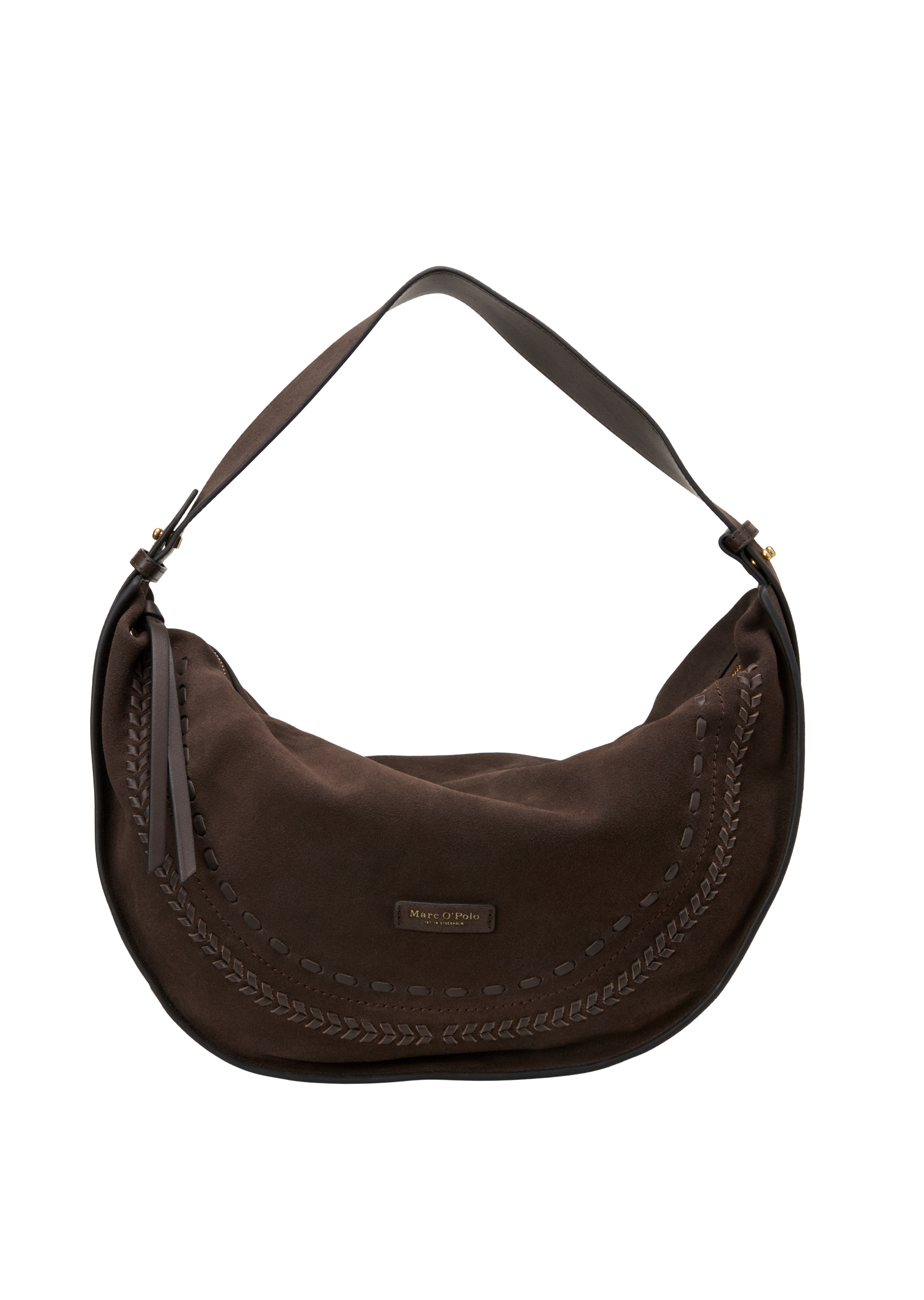 Sac à bandoulière en cuir velours doux, MARC O'POLO