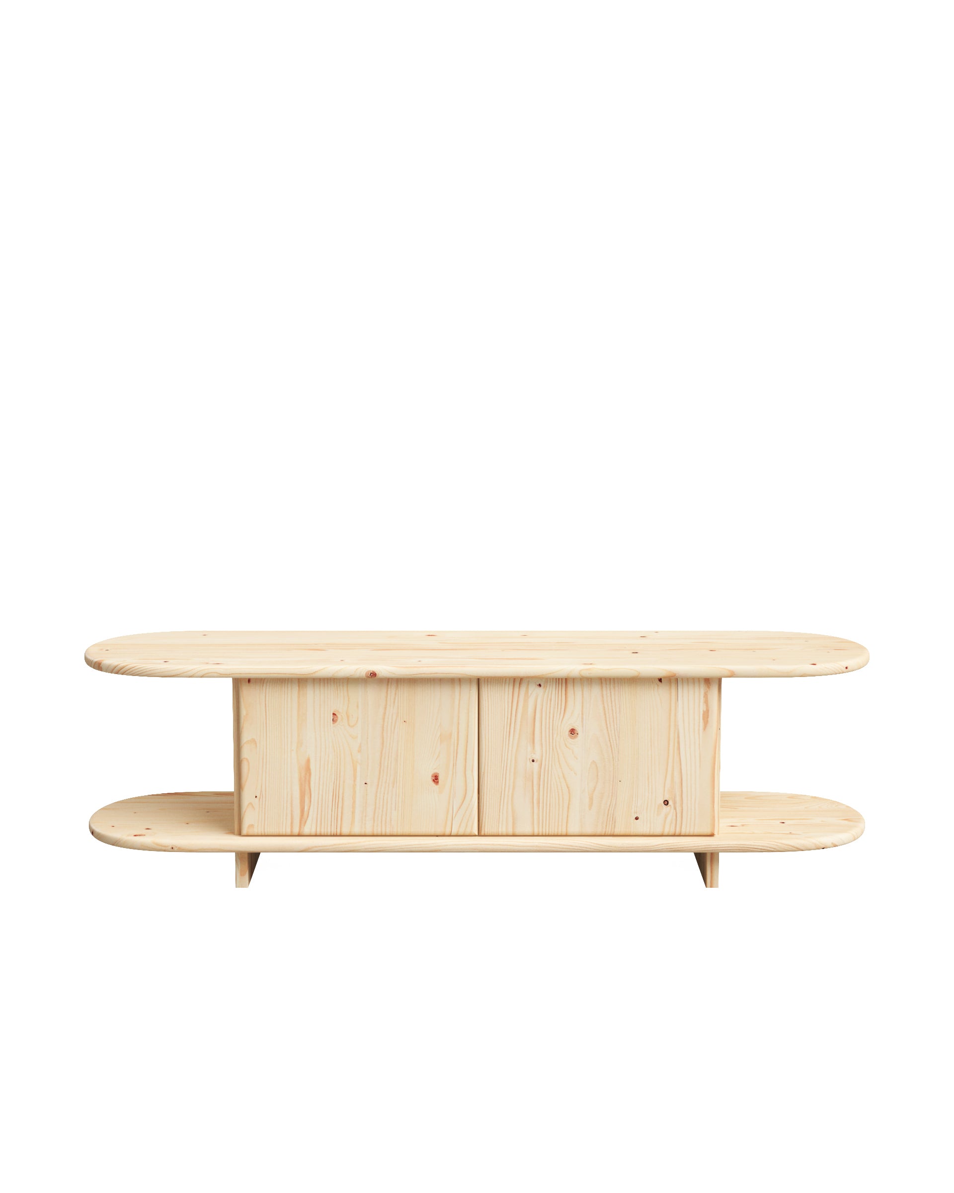 Meuble TV en sapin beige 150 cm - ZARO, HANNUN