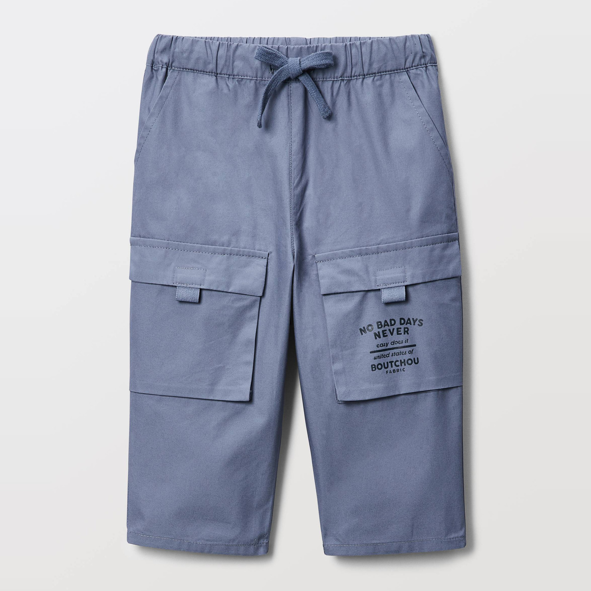 Pantalon taille élastique uni en coton BIO GOTS, BOUT'CHOU