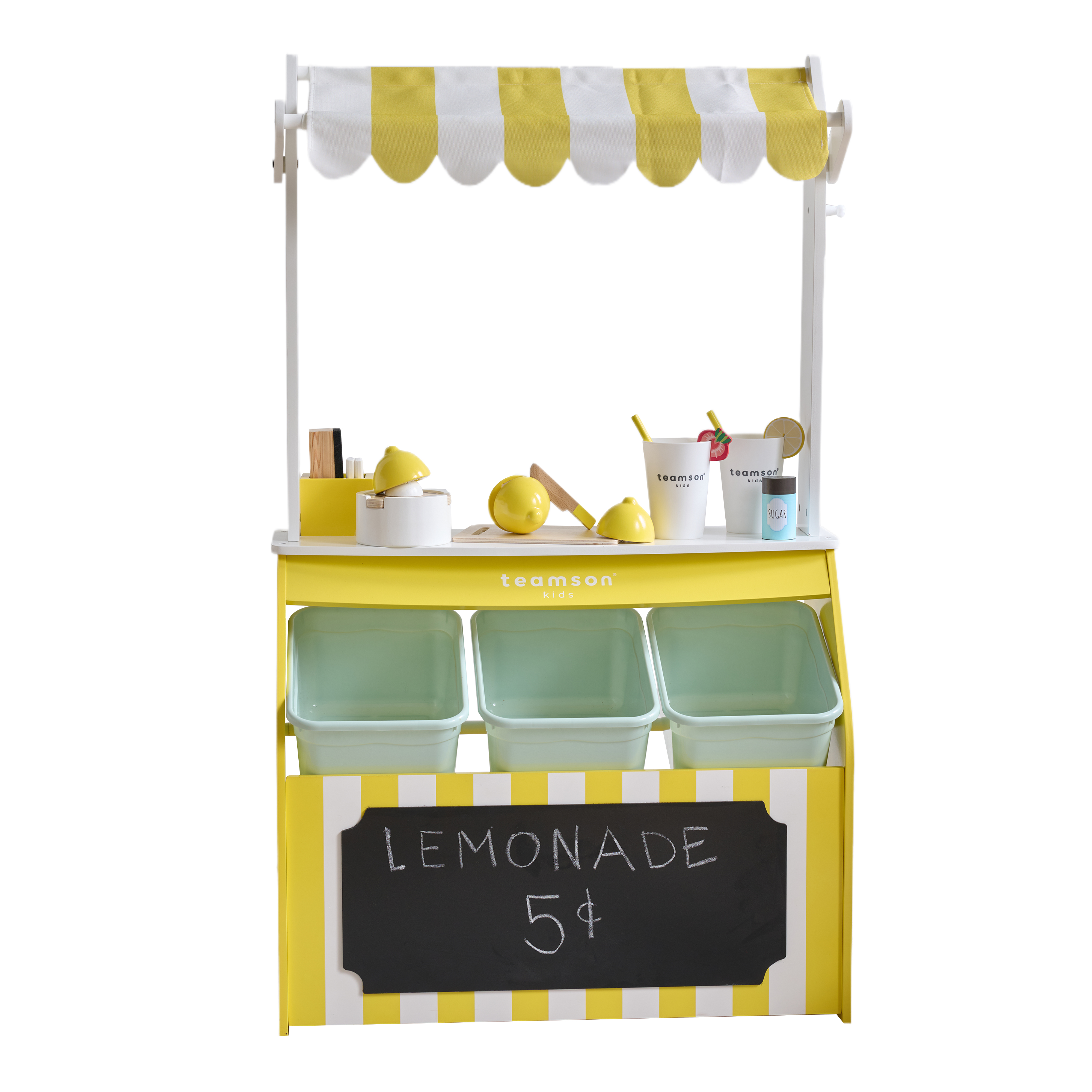 Stand limonade bois 18 accessoires jeu de rôle éducatif, SUNNY CITRUS, TEAMSON KIDS
