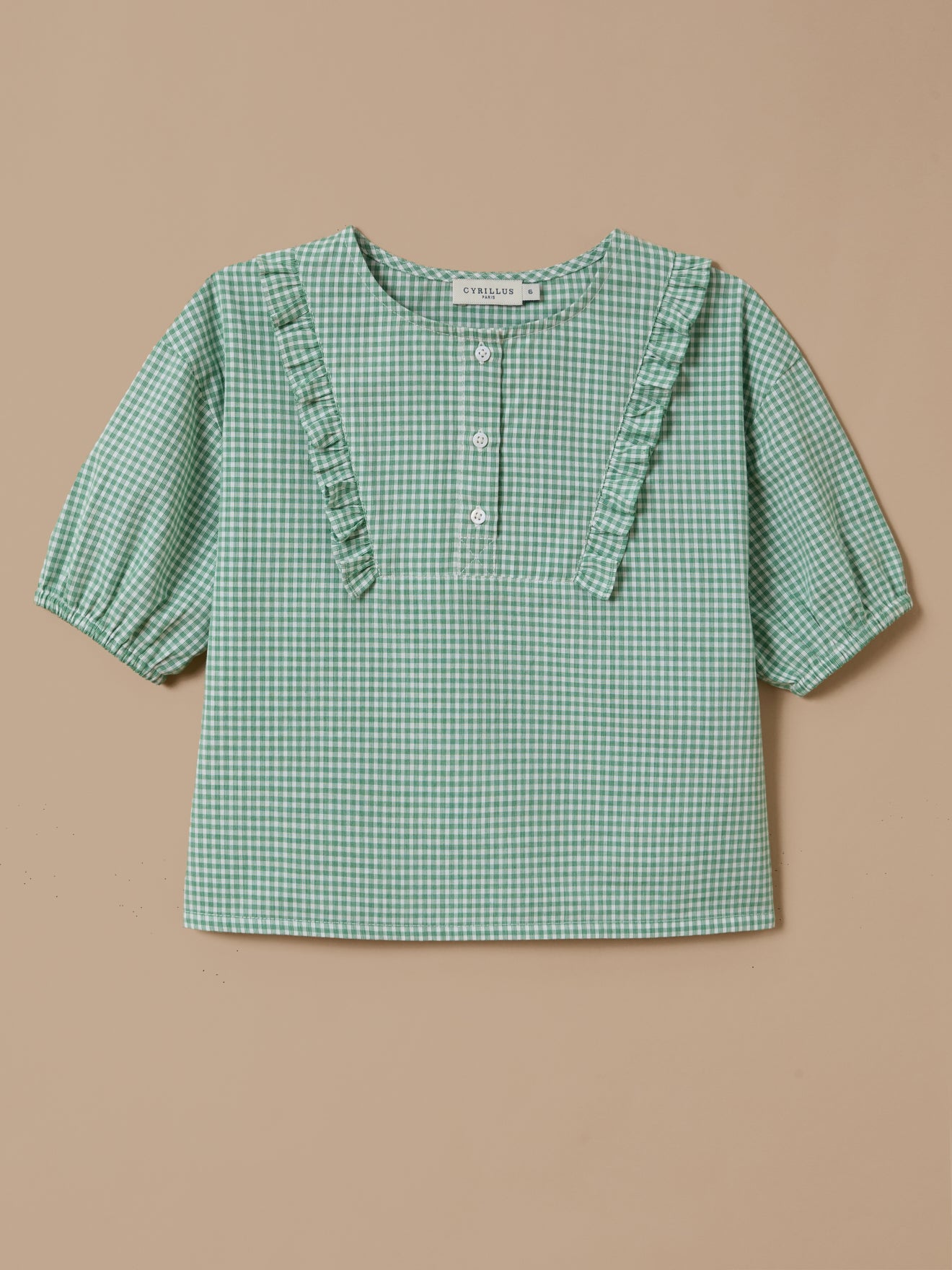 Blouse imprimée vichy, CYRILLUS