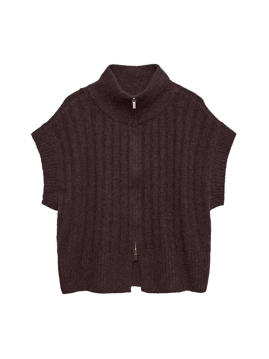 Gilet con cerniera e maniche corte, VERO MODA