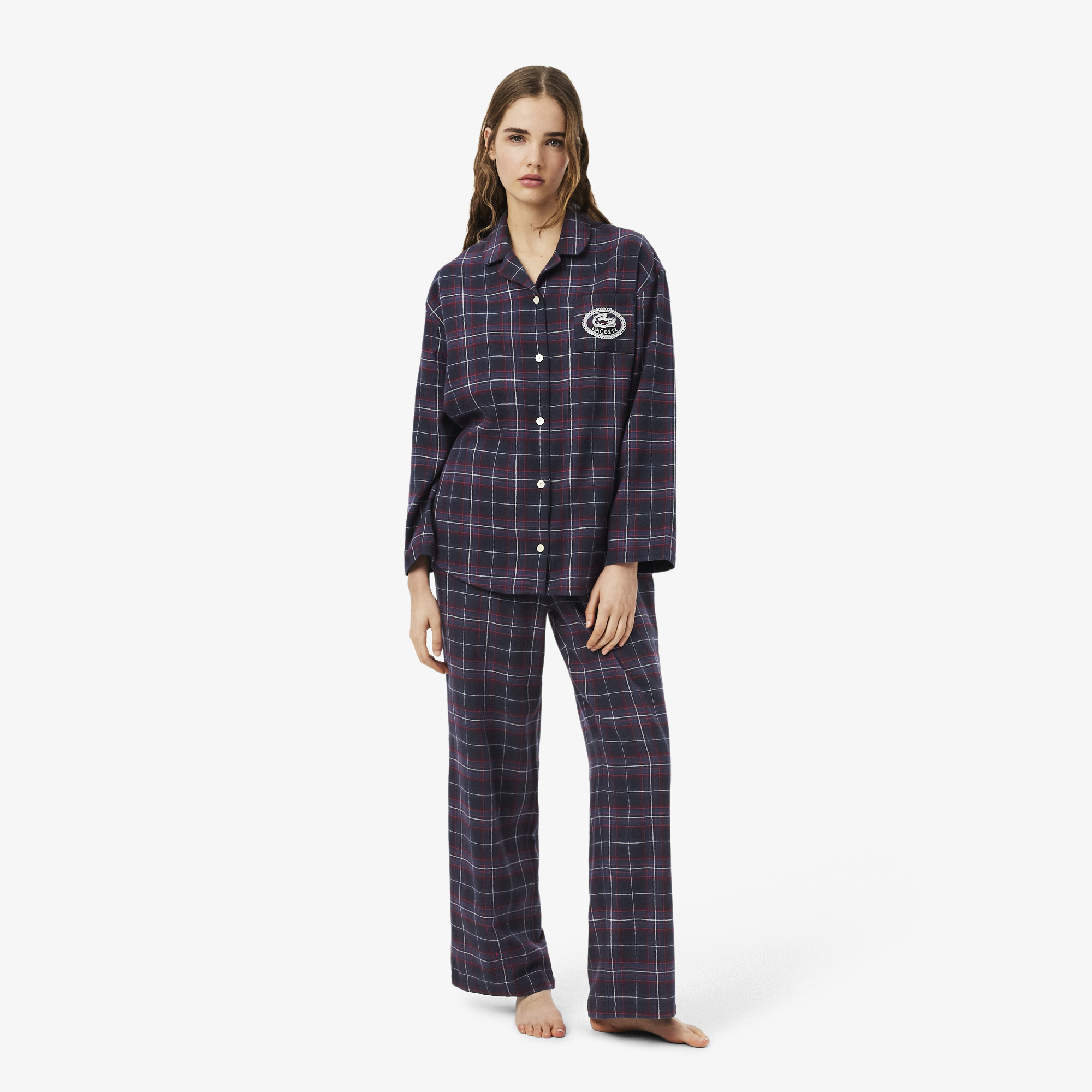 Ensemble de pyjama coton carreaux, LACOSTE