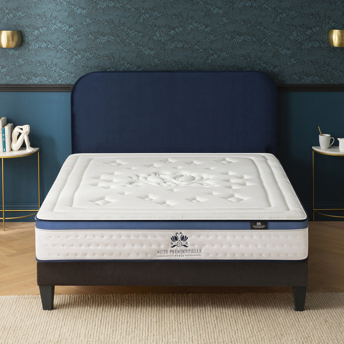 Ensemble Suite Présidentielle - Matelas mémoire de forme équilibré + Sommier - 28 cm d'épaisseur, BELLECOUR