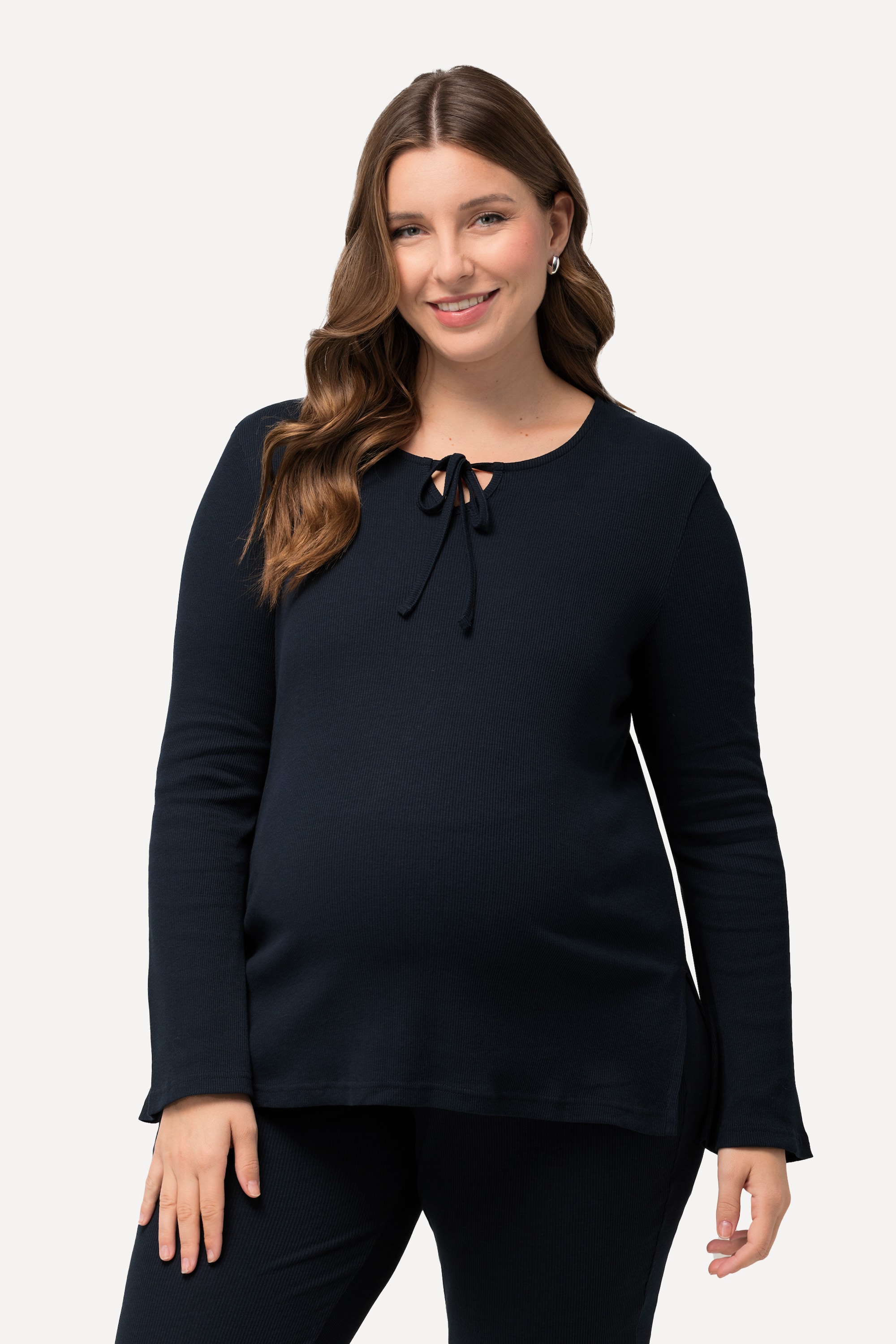 T-shirt long de grossesse en jersey côtelé, ULLA POPKEN