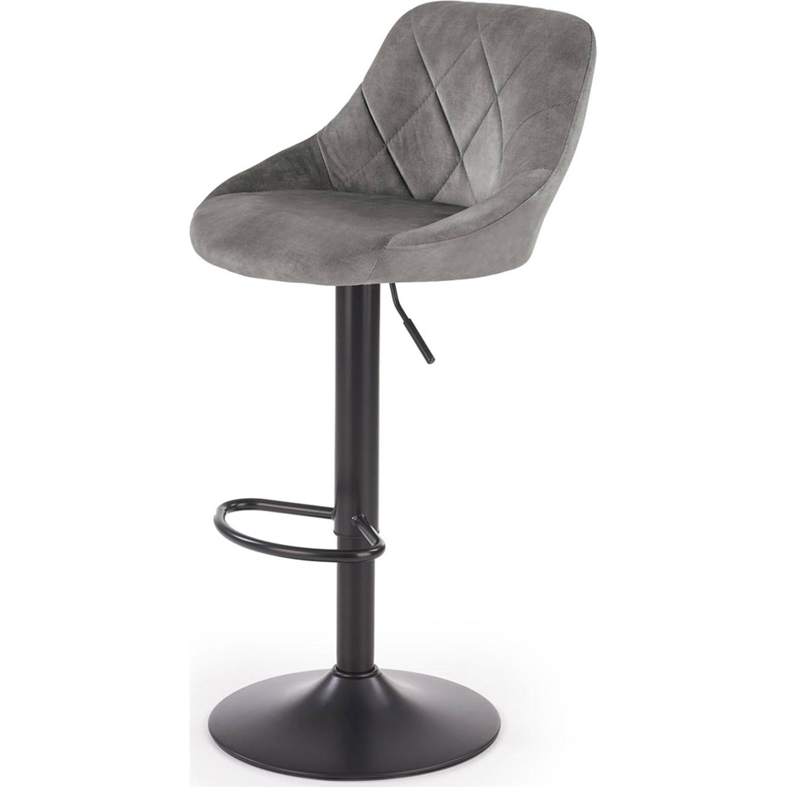 Tabouret de bar réglable en velours matelassé, RECOLLECTION