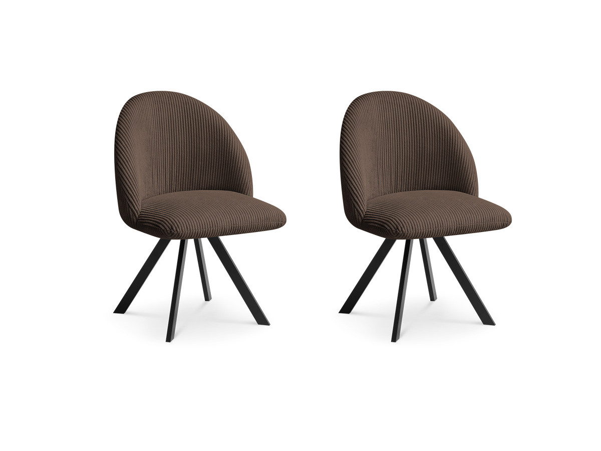 Lot de 2 chaises velours côtelé, LALIE, BOBOCHIC