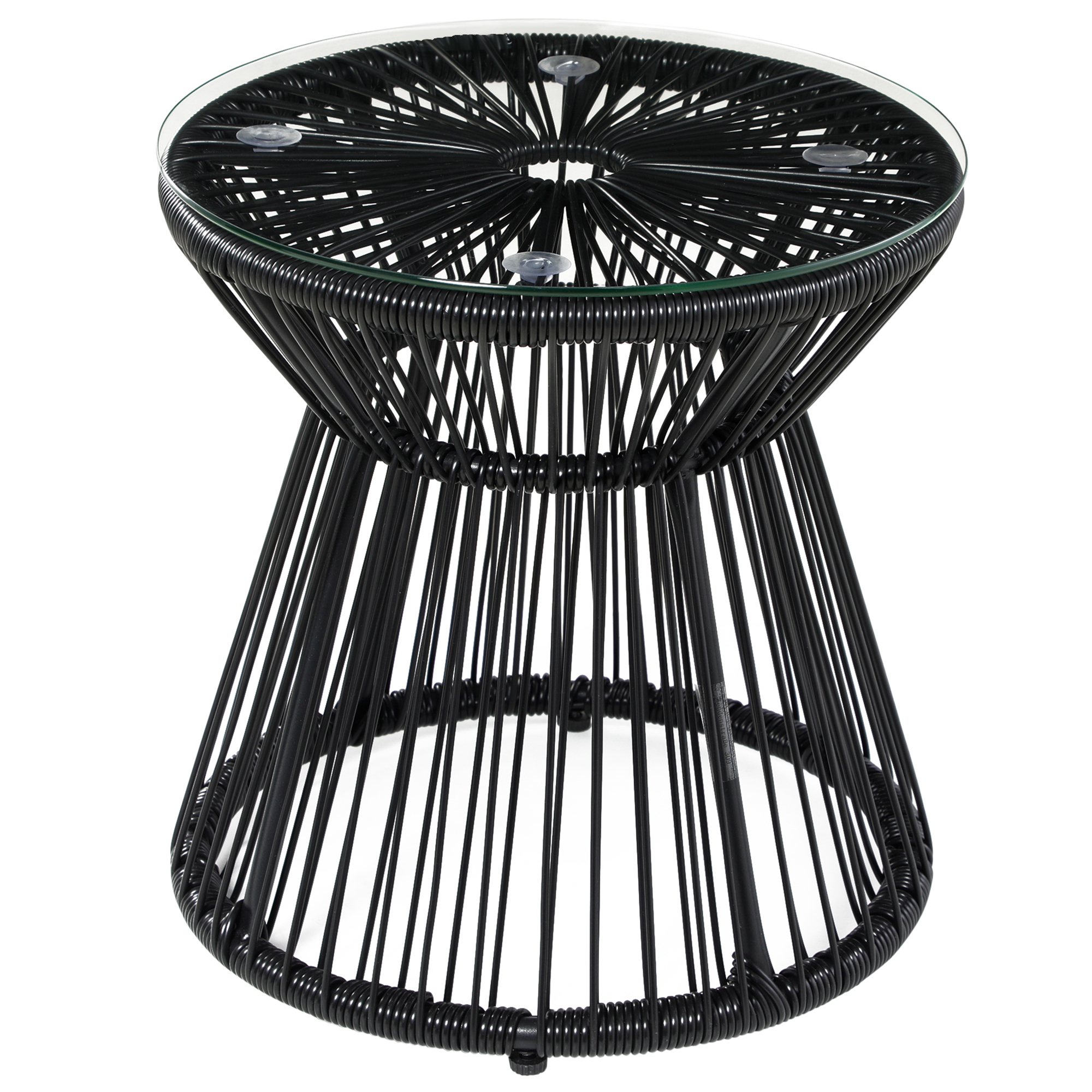 Table d'appoint en rotin Résine tressée, OUTSUNNY