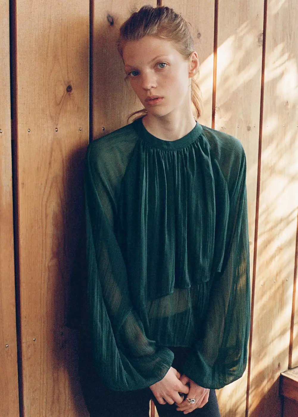 Blouse bouffante à volants, MANGO TEEN