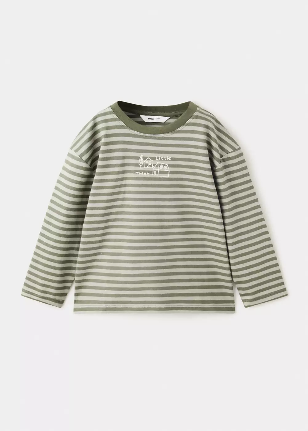 T-shirt coton à rayures, MANGO BABY